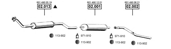 ASMET ME012825 Exhaust System